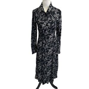 Zara Black and White Maxi Shirt Dress Size S